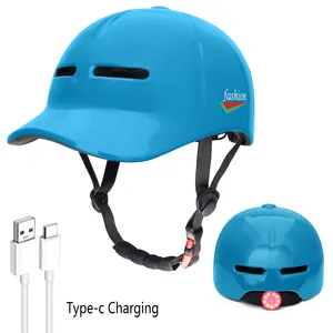 Helm sepeda bisbol, helm keamanan berkendara pit skateboard warna-warni