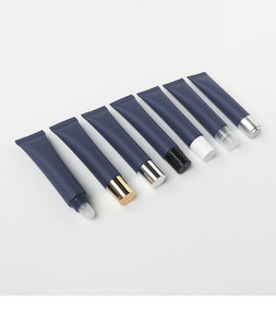 Tubo Cosmético de Plástico PE Azul Mate de 15 ml/15 g, Tubo para Loción para el Cuidado de la Piel, Tubo para Brillo Labial, con Cabezal de Masaje de Aleación de Zinc - Product Image 4
