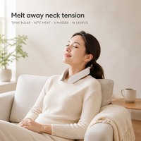 Masseur intelligent TENS à impulsions pour le cou, appareil de massage cervical sans fil avec thérapie thermique pour soulager la douleur