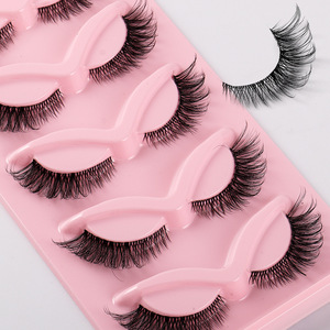 Pestañas postizas 3D, pestañas reutilizables al por mayor, maquillaje de <span class=keywords><strong>seda</strong></span> 3D, pestañas, 5 pares de pestañas, libro de pestañas, pestañas de ojo de gato con alas - Product Image 1