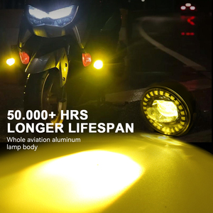 Projecteurs LED avec anneau halo, phares antibrouillard étanches pour motos, camions, jeeps, VTT - 12V 40W 6000 Lumens, ajustement universel - Product Image 4