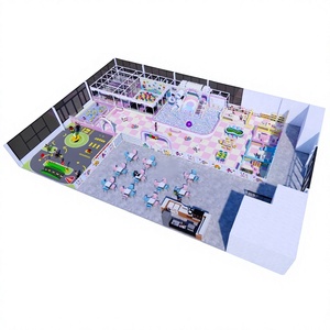 Ensemble de jeux souples commerciaux personnalisés pour intérieur, avec piste de circulation, piscine à balles et toboggan, pour cafés et centres commerciaux, vente en gros - Product Image 2
