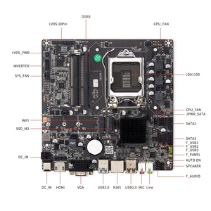 Tùy chỉnh/OEM Mini ITX H81 Bo mạch chủ 4th Core hỗ trợ i3 i5 i7 DDR3 * 2 SATA2 LGA1150 All-in-One Máy tính để bàn PC 128 GB <span class=keywords><strong>RAM</strong></span> Công suất - Product Image 2