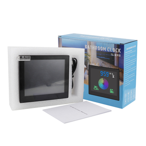 Modern Waterproof LED Display Electronic Timer <strong>Clock</strong> <strong>Bathroom</strong> Temperature Humidity Meter Suction Cup Alarm Desk <strong>Clock</strong> Design - Product Image 6