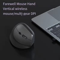 Mouse vertikal ergonomis 2.4G BT Mouse optik nirkabel Mouse optik dapat disesuaikan 1600DPI 6 tombol untuk komputer Laptop