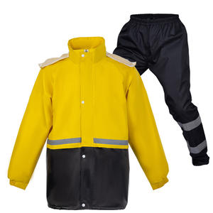 Veste <span class=keywords><strong>de</strong></span> <span class=keywords><strong>pluie</strong></span> <span class=keywords><strong>de</strong></span> moto réfléchissante haute visibilité jaune costume imperméable pour hommes vêtements <span class=keywords><strong>de</strong></span> travail durables usine en gros - Product Image 1