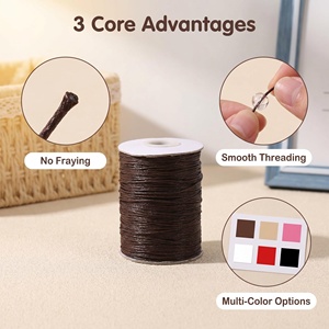 Cordón de Macramé de Poliéster Encerado Coreano de 2.0 mm, Cuerda Trenzada Resistente y Antidesgarrable <span class=keywords><strong>para</strong></span> <span class=keywords><strong>Abalorios</strong></span>, Manualidades y Accesorios Hechos a Mano - Product Image 3