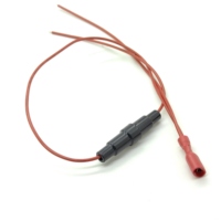 5x20mm 6*30mm 25A 20A ke Crimp Pin M4 Mobil Truk Tahan Air InLine Fuse Holder 18AWG Kabel Harness Merah
