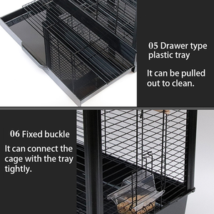 Vente en gros Cage à oiseaux pinson perroquet en métal cage à oiseaux petits animaux cage à oiseaux - Product Image 4