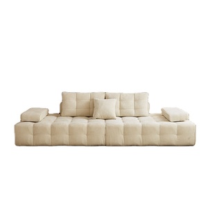 Sofá Seccional Modular Moderno Martha <span class=keywords><strong>Caesar</strong></span> Lawrence de Tela de Terciopelo con Patas de Acero Inoxidable para Apartamentos Grandes - Product Image 2