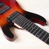Gitar Elektrik 39-inci 8-senar dengan Bodi Maple Warna Ungu Gradasi dan Fretboard Rosewood untuk Pemula & Profesional