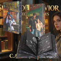 Livre Dark Romance, pages noires, encre blanche, bords dorés, couverture rigide, papier couché, papier offset, papier artistique/carton, estampage à chaud
