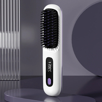 Peine Eléctrico Inalámbrico para el Cabello, Peine Caliente Eléctrico, Mini Peine Dos en Uno para Cabello Lacio y Rizado