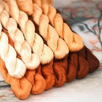 Couleur 71-80 fil à broder pure soie point de croix fournitures gros fils à broder soie de mûrier fil à broder