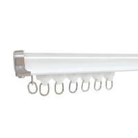 Rail de rideau en alliage d'aluminium moderne et luxueux, rail de fenêtre coulissant décoratif pour la décoration intérieure, système de rail silencieux