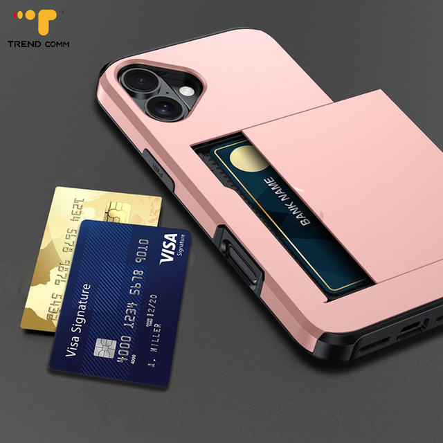New 2-in-1 Universal TPU PC Hard Shockproof Phone Case for IPhone16 Pro Max Wallet-Style Mobile Phone Case