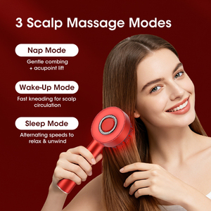 Masseur électrique du cuir chevelu <span class=keywords><strong>pour</strong></span> <span class=keywords><strong>la</strong></span> croissance des cheveux, thérapie par lumière rouge, applicateur d'huile liquide, peigne <span class=keywords><strong>de</strong></span> massage <span class=keywords><strong>de</strong></span> <span class=keywords><strong>la</strong></span> tête, brosse vibrante anti-chute <span class=keywords><strong>de</strong></span> cheveux - Product Image 2