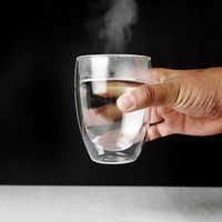 Taza de Café Reutilizable de Vidrio de Borosilicato de Doble Pared, Resistente al Calor, Libre de BPA, Hecha a Mano, de 80ml, 150ml, 250ml, 350ml, 450ml, para Té