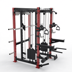 Smith Power Rack : Équipement d'entraînement <span class=keywords><strong>de</strong></span> force pour squats et développés couchés <span class=keywords><strong>avec</strong></span> <span class=keywords><strong>poulie</strong></span> à câble pour salle <span class=keywords><strong>de</strong></span> sport et fitness - Product Image 1