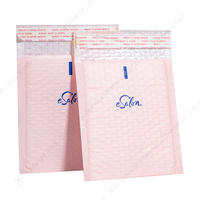 Pochette d'expédition rembourrée en couleur à imprimé personnalisé enveloppe en plastique blanc poly sac d'expédition à bulles avec logo pour Express