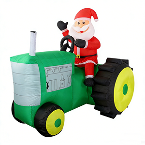 Santa Claus Inflable Navideño en Tractor Agrícola para Decoración de Jardín - Product Image 5