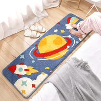 Ménage dessin animé chambre longue bande tapis doux en peluche antidérapant support lavable en Machine enfants chambre tapis de sol décor