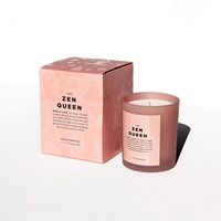 Boîtes d'emballage de bougie UV de tache rose de luxe de conception libre, emballage de boîte de papier de pot de bougie avec le logo fait sur commande
