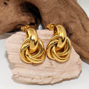 <span class=keywords><strong>Boucles</strong></span> d'oreilles <span class=keywords><strong>multi</strong></span>-<span class=keywords><strong>anneaux</strong></span> en acier inoxydable, hypoallergéniques, haut de gamme et adaptées aux femmes - Product Image 3