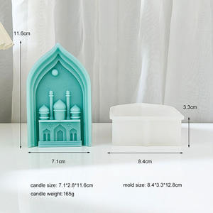 Molde de silicona YS DIY para yeso con estrella islámica y luna <span class=keywords><strong>creciente</strong></span>, molde para velas, suministros para velas aromáticas y jabones árabes para Ramadán y Eid Al-Fitr - Product Image 6