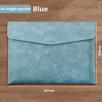 Bolsa de almacenamiento de documentos A4 de oficina, bolsa de archivo de cuero de doble capa de gran capacidad con funda protectora para portátil con impresión en relieve