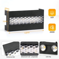 Applique murale LED moderne en ABS, éclairage haut et bas, blanc chaud, pour extérieur, intérieur, hôtel, maison, couloir, jardin