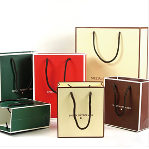 ที่กำหนดเองพับแพคเกจช้อปปิ้งถุงของขวัญถุงกระดาษงานฝีมือ - Product Image 4