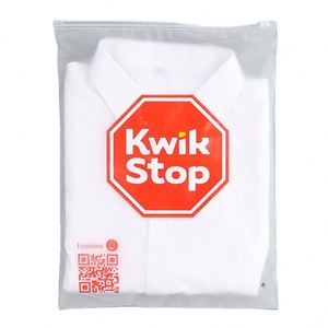 Sacs en plastique transparents mats en EVA compostables avec fermeture éclair pour vêtements, bijoux, cheveux - Sacs à fermeture éclair givrés - Product Image 1