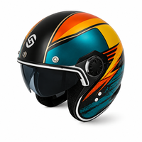 Casque de moto léger et respirant 3/4 avec visière solaire, unisexe, homologué DOT ECE, personnalisable, casque de sécurité