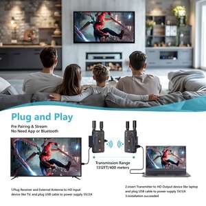 Syong 4K không dây <span class=keywords><strong>HDMI</strong></span> Extender 400M tầm xa 2.4G/5.8GHz không có sự chậm trễ máy phát và máy thu cho máy ảnh máy quay video - Product Image 3