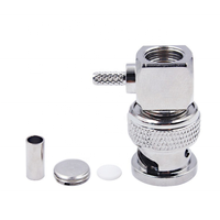 Connecteur Coaxial RF haute performance à angle droit, 50 pièces, en laiton, pour câble RG179 75ohm