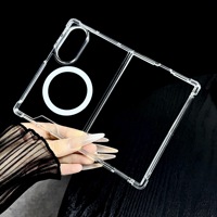 Étui magnétique transparent pour Samsung Z Fold 8 Ultra 7, coque de téléphone magnétique transparente en PC et TPU pour Samsung Galaxy Z Flip 8 7