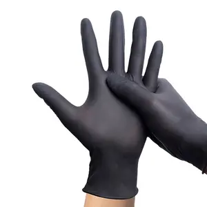 Small Black Medpride Powder-Free Nitrile Exam Gloves For Medical Food Industry Lab