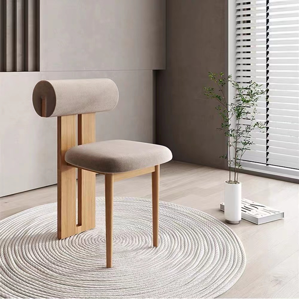 Restaurant chair Nordic simple velvet restaurant home furniture modern wood frame dining room chairs