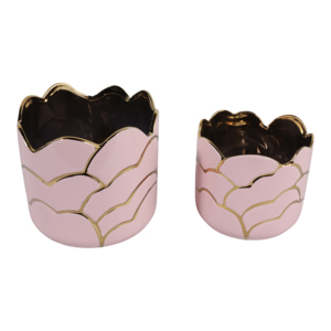 Vasi Decorativi Moderni con Finiture Oro Rosa, Fioriere per Interni ed Esterni, Decorazione per la Casa - Product Image 5