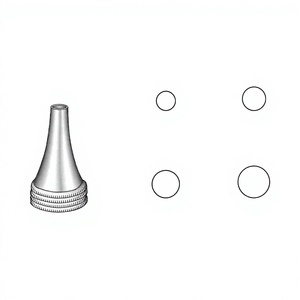   Ensemble de 4 spéculums auriculaires Fig. 1 Fig. de 4,5 mm 2 5,5 mm Fig. 3 Fig. de 6,5 mm 4 Otoscopes de précision de 7,5 mm pour examen ORL des oreilles - Product Image 1