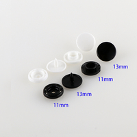 Personnalisé noir blanc coloré PP Pom 13mm Bouton pression en plastique personnalisé pour housse de couette