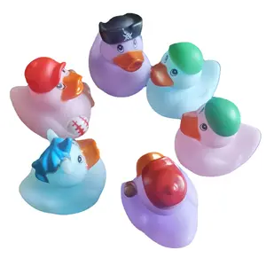 Bebek banyo oyuncak vinil lastik ördek sarı özel OEM lastik ördek banyo oyuncak çeşitler Patos-toplu flatör ördek çocuklar için