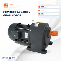 Prix d'usine CH2.2KW GH40 Montage horizontal Triphasé 50mm 6 #   Moteur à engrenages AC