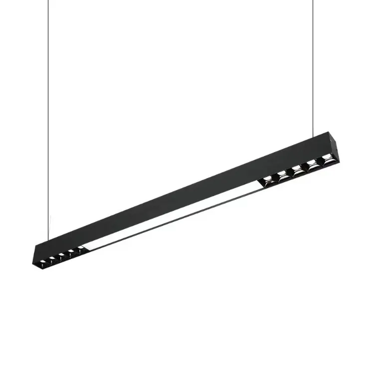 Linear Led Pendant Light Modern Industrial Suspension Style Aluminium Profile LED Batten Tube Linear Pendant Linear Light Strip 100W