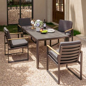 Simple Villa Outdoor Garden Leisure Balcony Cafe Homestay <strong>Tables</strong> Chairs Plastic Wood Courtyard Furniture Lightweight Hotel - Product Image 3