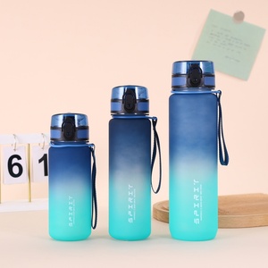 Custom <b>Large</b> Capacity BPA-Free Plastic Sports Water Bottle Gradient Color Leak-Proof Bouncing Travel Water <b>Cup</b> Outdoor Product - Product Image 1