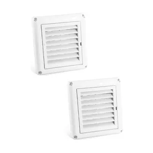 Lakeso Air Vent ABS Louver Grille Cover with Built in Fly Screen Air Louver Air Conditioning Grilles Diffusers