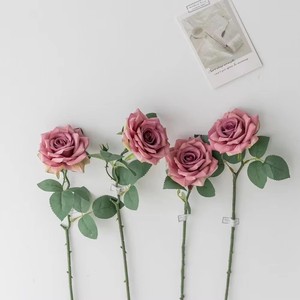 Rosas Artificiales Realistas, Ramo de Rosas de Seda Rosa, Flores Artificiales para Bodas, Decoración del Hogar, Centro de Mesa, Accesorios de Fotografía - Product Image 4