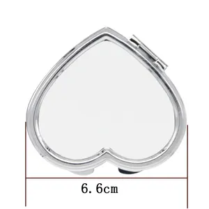Specchio tascabile stampato a sublimazione per specchio compatto per trucco <span class=keywords><strong>in</strong></span> metallo vuoto ZL09-09 personalizzato - Product Image 1